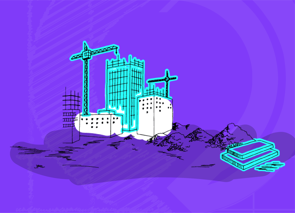 animated construction site in progress