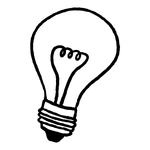 hand drawn lightbulb