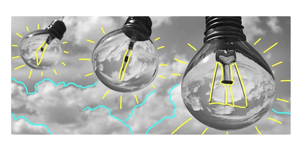 lightbulbs and clouds