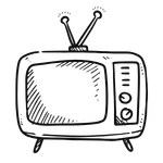 Hand drawn tv icon