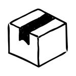 hand drawn image of a package